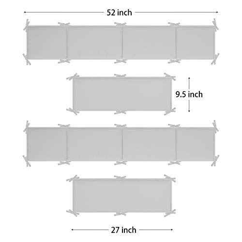  [아마존베스트]TILLYOU Baby Safe Crib Bumper Pads for Standard Cribs Machine Washable Padded Crib Liner Thick...