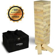 [아마존베스트]Giant Timber - Large Size Wood Game - Ideal for Outdoors - Perfect for Adults & Kids 4Yrs+ - 60 Large Pcs 6 x 2 x 1.3 Inches - Over 4 Feet Big