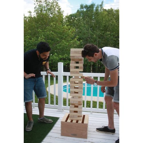  Giant Timber - Jumbo Size Wood Game - Ideal for Outdoors - Perfect for Adults, Kids XL Pcs 7.5 X 2.5 X 1.5 Inch - Over 5 Feet