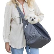 TIMBER RIDGE Dog Sling Dog Carrier with Adjustable Strap & Zipper Pocket Dog Slings for Small Dogs with Removable Pet Pad, Puppy Carrier Sling Bag Carrier for Dogs Cats,(Grey,20lb)