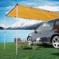 TIMBER RIDGE Car Awning Camper Awning 8.2X6.5ft Truck Awning Overland Camping, Retractable Arb Awning Waterproof PU10000mm UV50+ Rooftop Awning Tent Shade for Car/SUV/Jeep/Truck/Van Beige