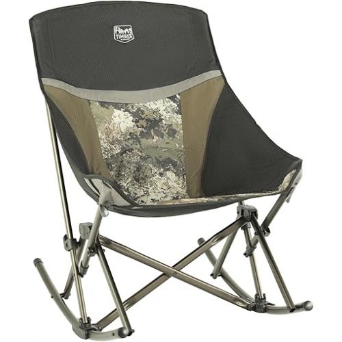  TIMBER RIDGE Portable Rocking Camping Adults Patio Rocker Chair Foldable for Lawn, Yard, Indoor, Support up to 300 lbs, Carry Bag Included, Camo