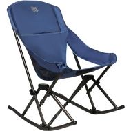 Timber Ridge Capsule Quad Folding Rocker Compact Rocking Camping Chair, 22.83”W x 20.47”D x 18.5”/33.07H, Blue