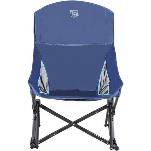  Timber Ridge Capsule Quad Folding Rocker Compact Rocking Camping Chair, 22.83”W x 20.47”D x 18.5”/33.07H, Blue