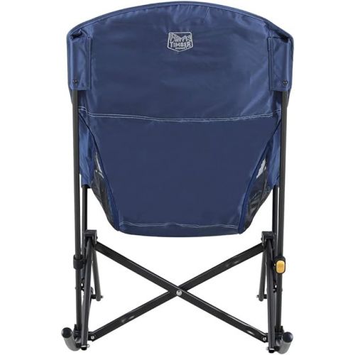  Timber Ridge Capsule Quad Folding Rocker Compact Rocking Camping Chair, 22.83”W x 20.47”D x 18.5”/33.07H, Blue