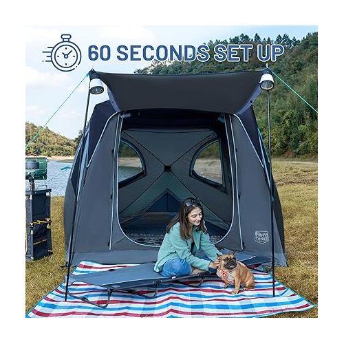  TIMBER RIDGE Pop-Up Portable Weather Resistant Camping Hub Tent, Easy Instant 60 Second Set-Up, 4 Person Tents for Camping