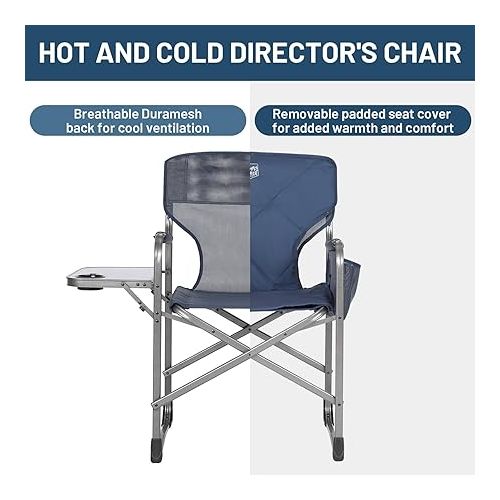  TIMBER RIDGE Hot and Cold Folding Storage Pouch and Chair Cover Ideal for Lawn Patio Outdoor, Heavy Duty Supports 300lbs, Blue