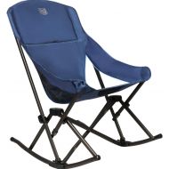 Timber Ridge Capsule Quad Folding Rocker Compact Rocking Camping Chair, 19”W x 17.3”D x 16.5” x 35.4”H, Blue