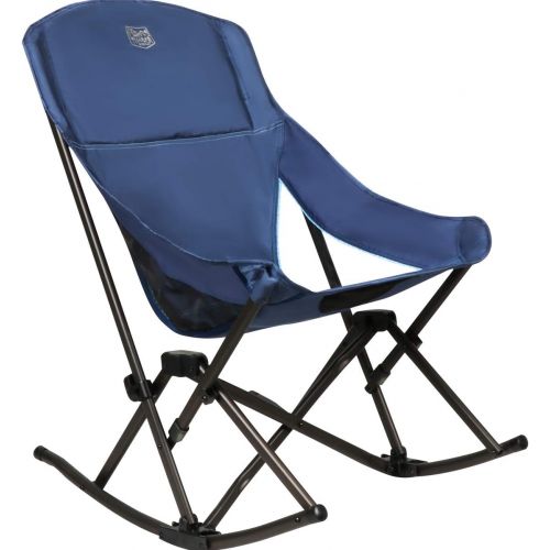  Timber Ridge Capsule Quad Folding Rocker Compact Rocking Camping Chair, 19”W x 17.3”D x 16.5” x 35.4”H, Blue