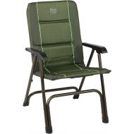 TIMBER RIDGE Portable Full Padded Camping Folding Chair for Outdoor with Carry Bag and High Back, Lightweight Aluminum Frame-Supports up to 300lbs(Green)
