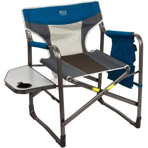  Timber Ridge Portable Lightweight Aluminum Frame Folding Camping Directors Chairs with Side Tables & Cupholders (2 Pack)