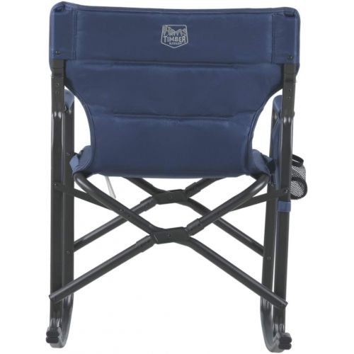  Timber Ridge Acacia Directors Rocking Camping Chair, 17.9 w x 14.6 d x 17.9 Back Height x 34.3 Height, Blue