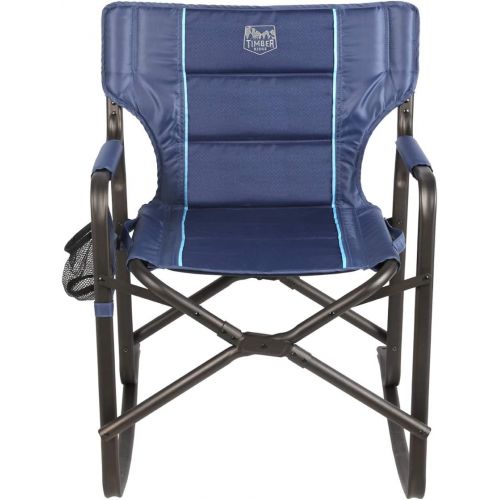  Timber Ridge Acacia Directors Rocking Camping Chair, 17.9 w x 14.6 d x 17.9 Back Height x 34.3 Height, Blue