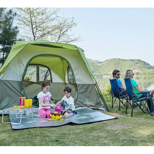  Timber Ridge Camping Tent 6 Person Instant Tent 10x10 Feet Portable Cabin Tent with Rainfly for Family Camping, Traveling, Hiking, Picnicing, Easy Set