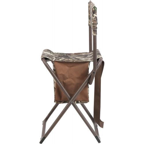  TIMBER RIDGE Portal Foldable Outdoor Chair Portable Fishing Stool with Storage Pocket, Camouflage