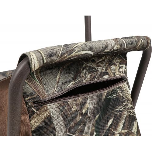  TIMBER RIDGE Portal Foldable Outdoor Chair Portable Fishing Stool with Storage Pocket, Camouflage