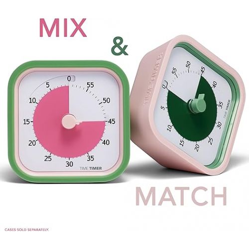  TIME TIMER Home MOD - 60 Minute Kids Visual Timer Home Edition - for Homeschool Supplies Study Tool, Timer for Kids Desk, Office Desk and Meetings with Silent Operation (Peony Pink)