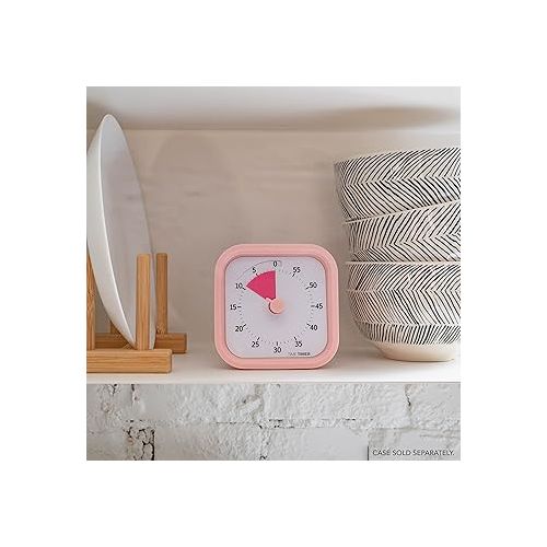  TIME TIMER Home MOD - 60 Minute Kids Visual Timer Home Edition - for Homeschool Supplies Study Tool, Timer for Kids Desk, Office Desk and Meetings with Silent Operation (Peony Pink)