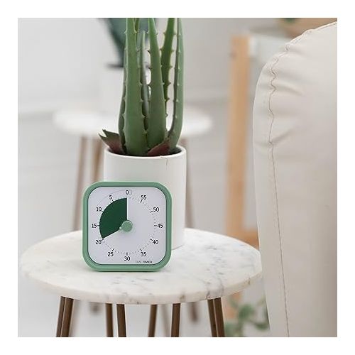  TIME TIMER Home MOD - 60 Minute Kids Visual Timer Home Edition - for Homeschool Supplies Study Tool, Timer for Kids Desk, Office Desk and Meetings with Silent Operation (Fern Green)