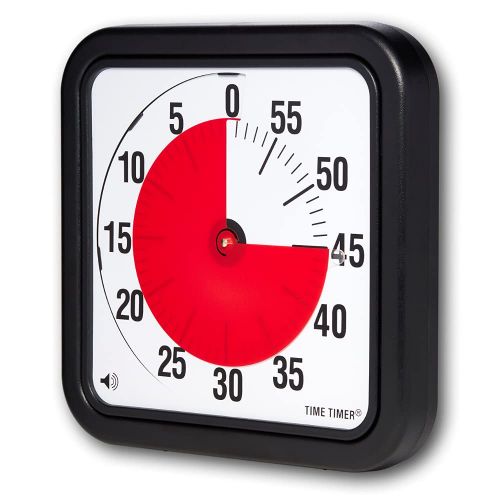  [무료배송]Time Timer Original 12-inch 60-Minute Visual Timer For Kids, Classroom Learning, Elementary Teachers Desk Clock, Homeschool Study Tool and Office Meetings with Silent Operation (Bl