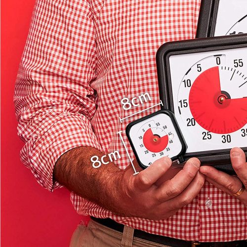  [무료배송]Time Timer Original 3 inch Visual Timer, A 60 Minute Countdown Timer for Kids Classrooms, Meetings, Kitchen Timer, Adults Office and Homeschooling Tool with Silent Operation (Black
