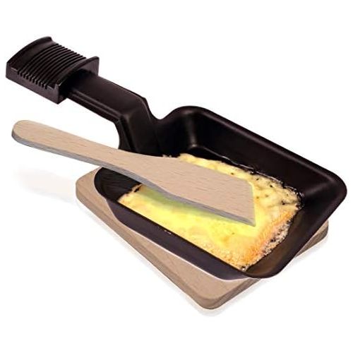  [아마존베스트]Timeleos Raclette Spatula Raclette Scraper and Coaster Board Wood for Raclette Pan Accessory, 8 coasters and 8 sliders