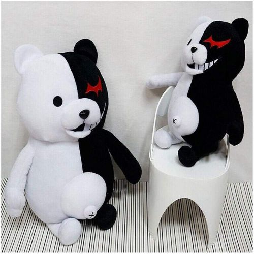  [아마존베스트]TIMSOPHIA Boys Black White Bear Plush Doll Monokuma Bear 36cm for Girls Birthday Women Pillow Toy Home Decor Adornment (Black White, 36cm)