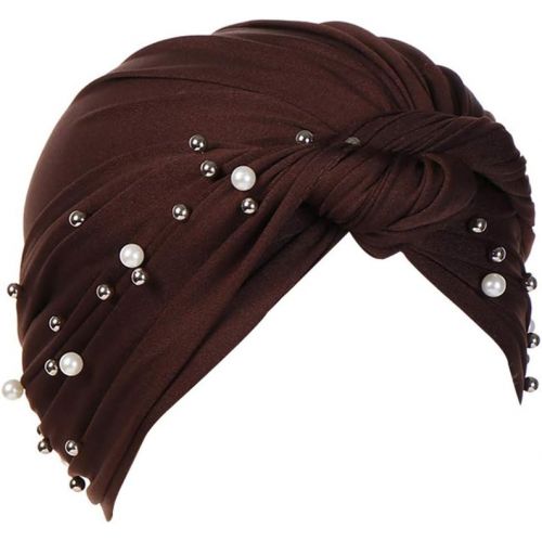  [아마존베스트]TININNA Womens Elastic Cotton Turban Hat Muslim Hijab Turban Headscarf Headwear Night Hat for Women Hair Loss Chemotherapy Cancer Chemo Hat