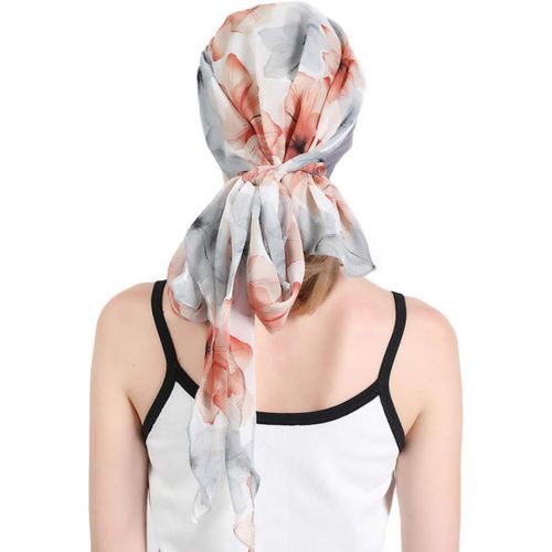  [아마존베스트]TININNA Womens Chiffon Turban Hat Muslim Hijab Headscarf Cancer Chemo Headwrap Scarves for Hair Loss Chemotherapy Cap with Long Tail