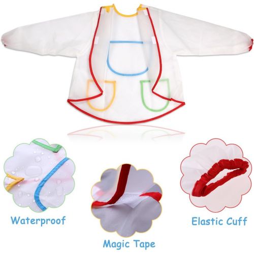  [아마존베스트]TINKSKY Long-Sleeved Children Kids Waterproof Art Craft Smock Toddler Apron for DIY Painting Drawing