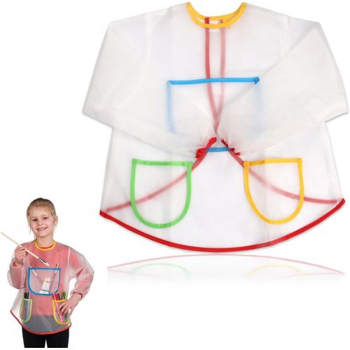  [아마존베스트]TINKSKY Long-Sleeved Children Kids Waterproof Art Craft Smock Toddler Apron for DIY Painting Drawing