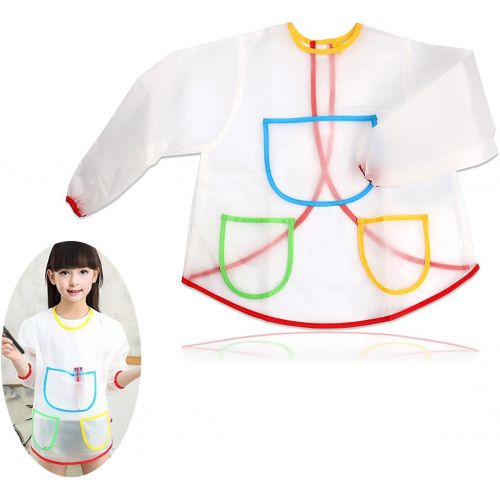  [아마존베스트]TINKSKY Long-Sleeved Children Kids Waterproof Art Craft Smock Toddler Apron for DIY Painting Drawing