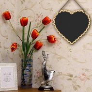 [아마존베스트]Tinksky Hanging Wooden Blackboard Wordpad Message Board - Heart Shaped Valentines Day gift for women girls