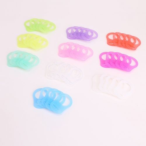  TINKSKY Tinksky 50pcs Assorted Soft Silicone Baby Dummy Pacifier Clips Holders Baby Nipple Rings in 10...