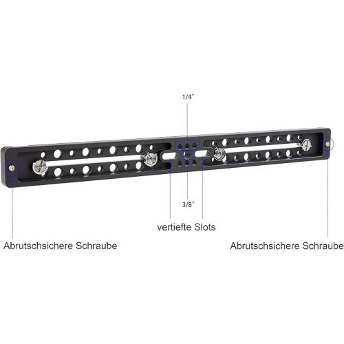  Quick Release Plate Long 15.75 Inch Compatible with Arca Swiss Dual Camera Mount Twin Dovetail Extension Bracket Bar
