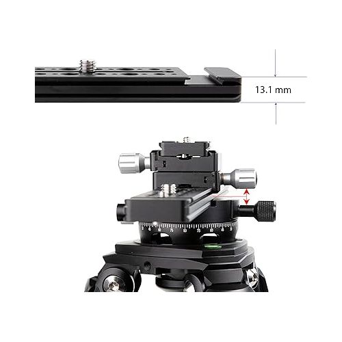  Quick Release Plate Long 15.75 Inch Compatible with Arca Swiss Dual Camera Mount Twin Dovetail Extension Bracket Bar