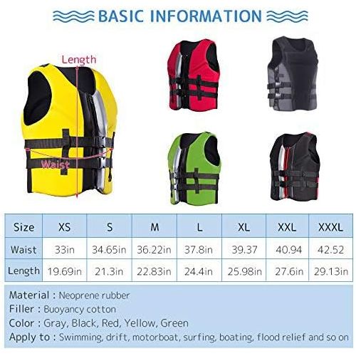  TINTON LIFE Swimming Rafting Surfing Water Sports Neoprene Life Jacket Vest for Children Adult