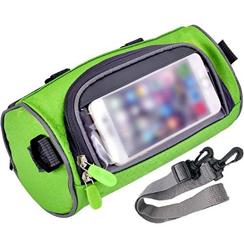  TINTON LIFE Waterproof Bicycle Handlebar Bag with Transparent Pouch and Adjustable Strap High-Capacity Cycling Front Pack