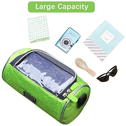  TINTON LIFE Waterproof Bicycle Handlebar Bag with Transparent Pouch and Adjustable Strap High-Capacity Cycling Front Pack