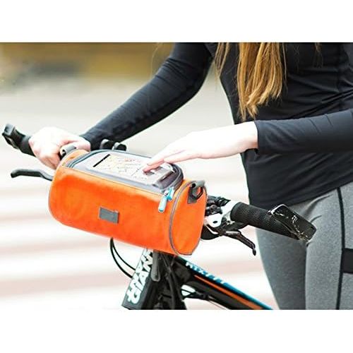  TINTON LIFE Waterproof Bicycle Handlebar Bag with Transparent Pouch and Adjustable Strap High-Capacity Cycling Front Pack