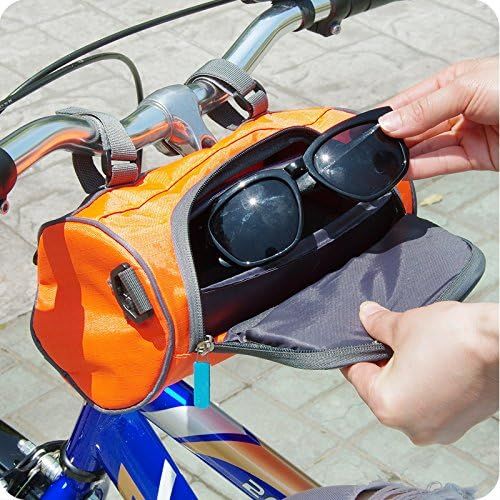  TINTON LIFE Waterproof Bicycle Handlebar Bag with Transparent Pouch and Adjustable Strap High-Capacity Cycling Front Pack