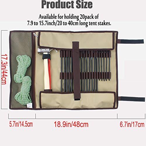  TINTON LIFE Heavy Duty Tent Nail and Hammer Storage Bag Oxford Stakes Pegs Pouch Holder Case - Tent Pegs Not Included