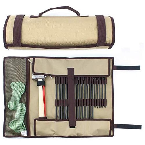  TINTON LIFE Heavy Duty Tent Nail and Hammer Storage Bag Oxford Stakes Pegs Pouch Holder Case - Tent Pegs Not Included