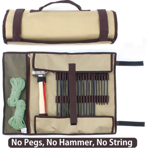  TINTON LIFE Heavy Duty Tent Nail and Hammer Storage Bag Oxford Stakes Pegs Pouch Holder Case - Tent Pegs Not Included