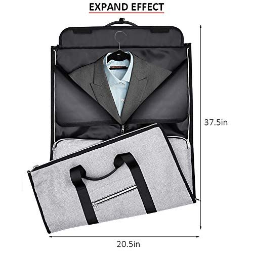  TINTON LIFE Convertible Garment Bag with Shoulder Strap Business Travel Duffle Bag for in 1 Suit Travel Bags, Blue