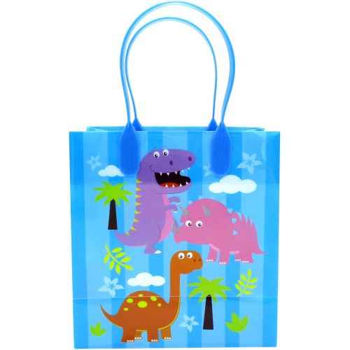  TINYMILLS Dinosaurs Party Favor Bags Treat Bags, 12 Pack