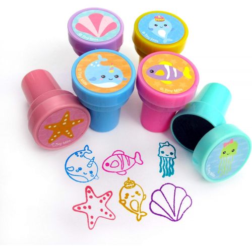  [아마존베스트]TINYMILLS 24 Pcs Narwhal Stampers for Kids