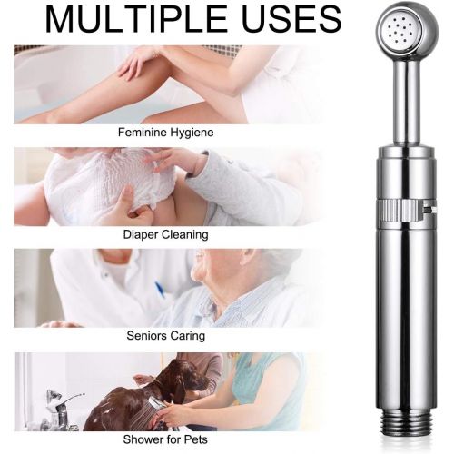  TIRDITY Bidet Sprayer for Toilet Handheld Bathroom Bidet Sprayer Bidet Toilet Sprayer Set Baby Cloth Diaper Sprayer Splatter-Proof Stainless Steel Bidet Sprayer for Personal Hygien