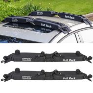 Tirol Soft Roof Rack 2 Pairs Kayak Roof Rack Pads Load132lb Foldable Oxford Universal Luggage Top Roof Rack Cargo Carrier