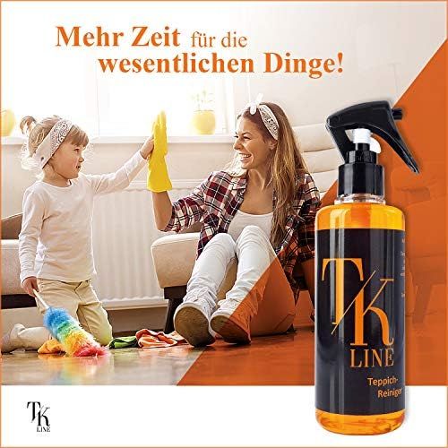  TK Line Premium Teppichreiniger I 250 ml Spezialreiniger I Reinigungsmittel Fuer Ihren Teppich im Haushalt, Gewerbe und Auto I Optimale Teppichreinigung mit der hochwertigen Teppich-Reinige